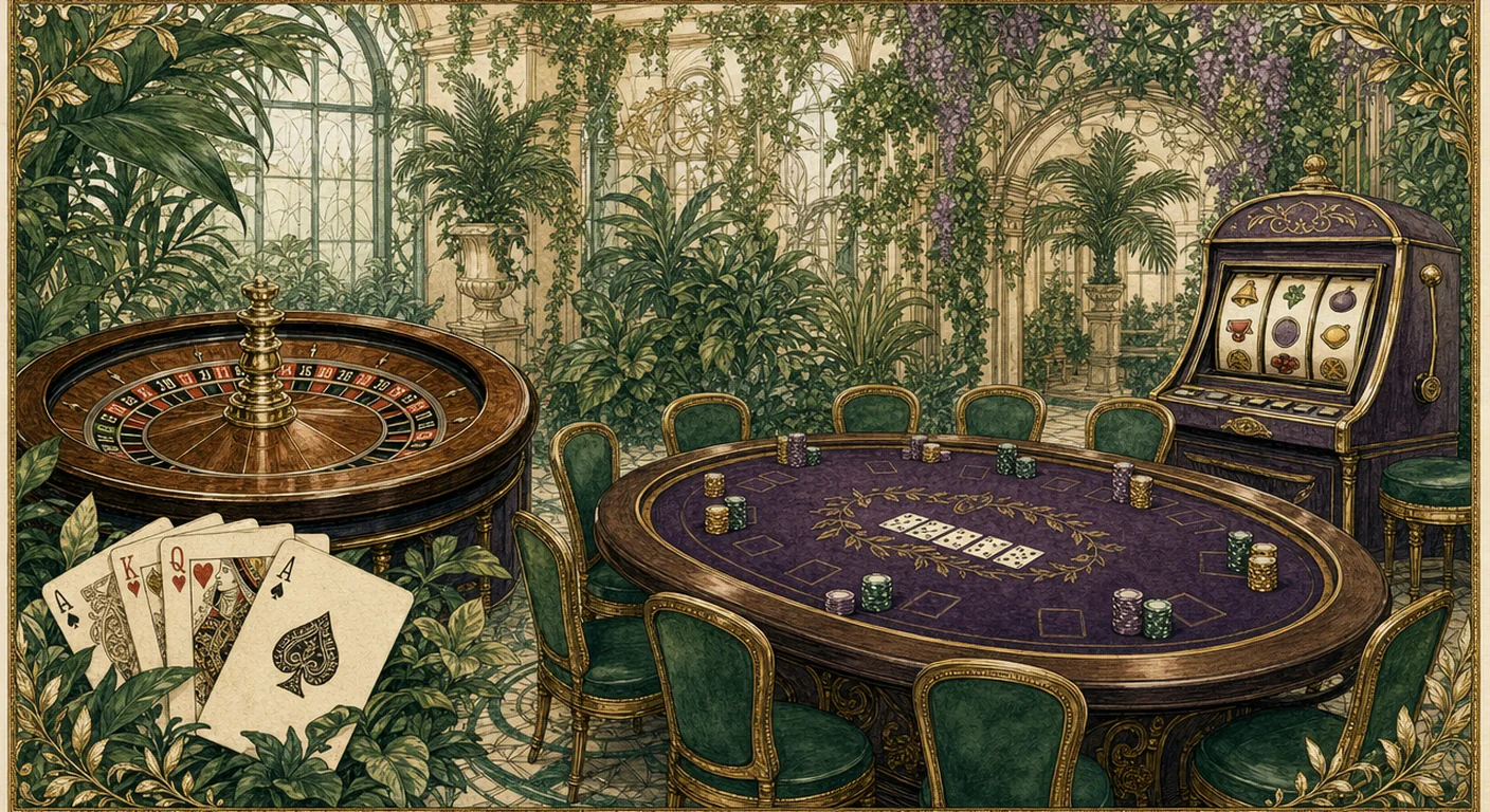 Caesars Casino botanical game floor illustration